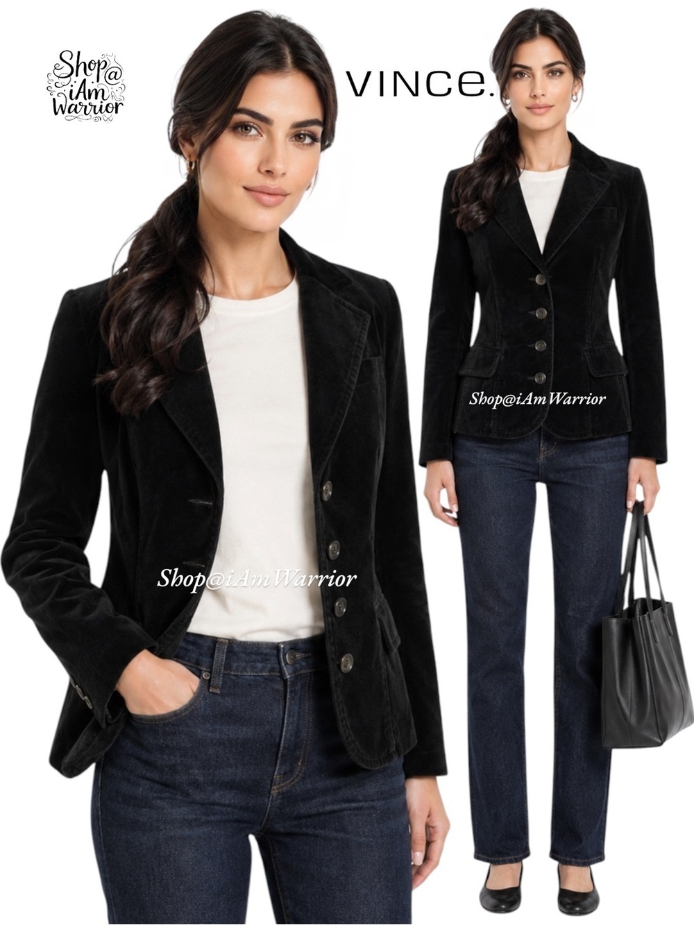 Vince Black Velvet Structured Tailored Blazer
*shop@iamwarrior